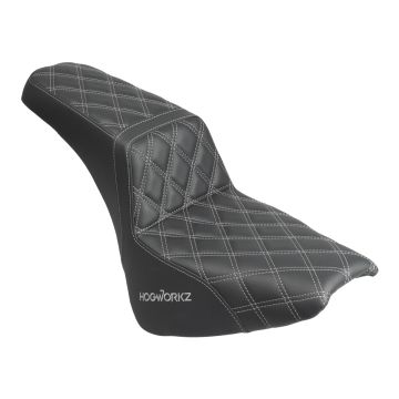 Rise Up Seat for Harley® Street Bob FXBB / Standard FXST with Silver Stitch from HOGWORKZ