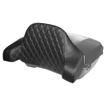 HOGWORKZ® Silver Diamond Stitched Chopped Tour Pack Backrest Pad