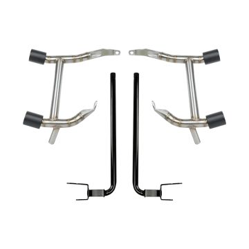 HOGWORKZ® Stainless Double Barrel Saddlebag Guards for Harley® Touring front