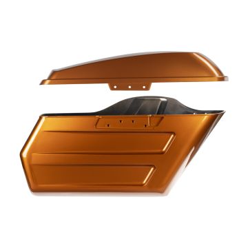 Amber Whiskey Chopped Hardline Saddlebags for Harley® Touring '14-'25