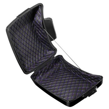HOGWORKZ® Chopped Tour Pack Liner Black w/ Purple Stitching