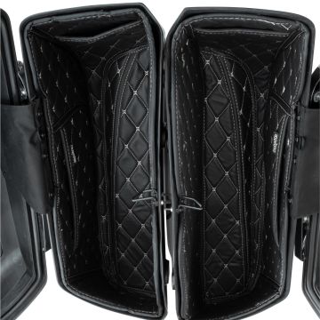 Indian Saddlebag Liners with silver stitching from HOGWORKZ top view