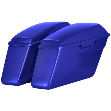 Candy Cobalt Blue Harley Touring Standard Saddlebags from HOGWORKZ angle