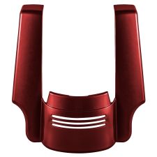 Crimson Red Sunglo Harley Touring Stretched Tri-Bar Fender Extension front
