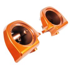 Amber Whiskey Lower Vented Fairing Speaker Pod Mounts non rushmore style front for Harley® Touring motorcycles from HOGWORKZ®