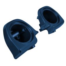 Billiard Blue Lower Vented Fairing Speaker Pod Mounts non rushmore style front for Harley® Touring motorcycles from HOGWORKZ® angle