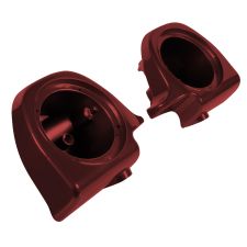 Merlot Sunglo Lower Vented Fairing Speaker Pod Mounts non rushmore style front for Harley® Touring motorcycles from HOGWORKZ® angle
