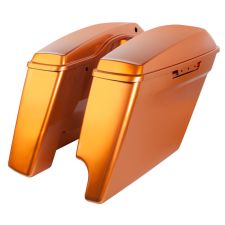 Amber Whiskey 2-Into-1 Extended 4" Stretched Saddlebags for Harley® Touring '14-'24