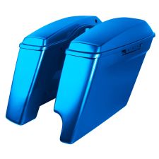 Celestial Blue (Fast Johnnie) 2-Into-1 Extended 4" Stretched Saddlebags for Harley® Touring from HOGWORKZ