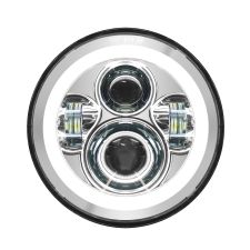 7" LED Chrome HALOMAKER® Headlight from HOGWORKZ for Harley® Touring motorcycles 