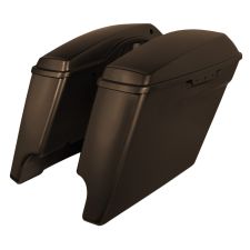 Sumatra Brown dual cut stretched saddlebags for Harley-Davidson®