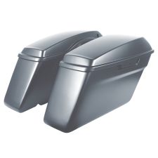 Barracuda Silver Harley Touring Standard Saddlebags from HOGWORKZ angle