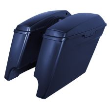 Big Blue Pearl Harley Touring Stretched Saddlebags from HOGWORKZ angle
