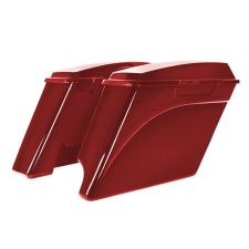 Crimson Red Sunglo 2-Into-1 Extended 4" Stretched Saddlebags Harley® Touring from HOGWORKZ