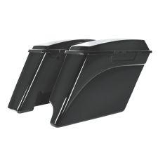 Black Pearl 2-Into-1 Extended 4" Stretched Saddlebags Harley® Touring from HOGWORKZ