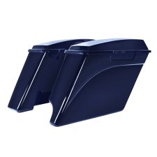 Big Blue Pearl 2-Into-1 Extended 4" Stretched Saddlebags for Harley® Touring '94-'13