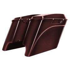 Black Cherry Dual Cut Stretched Saddlebags from HOGWORKZ