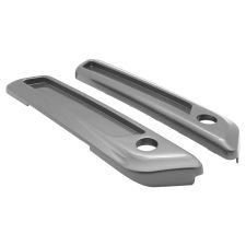 Billet Silver Saddlebag Latch Covers for Harley® Touring from HOGWORKZ angle
