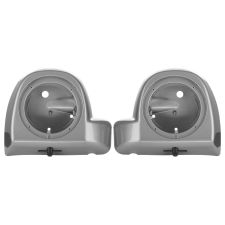 Billet silver Lower Vented Fairing Speaker Pod Mounts rushmore style pair