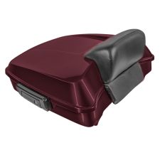 Billiard Burgundy Harley® Touring Chopped Tour Pack with Slim Backrest and Black Hardware from HOGWORKZ®
