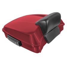 Billiard Red Harley® Touring Chopped Tour Pack with Slim Backrest and Black Hardware from HOGWORKZ®