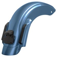 Billiard Teal Harley® Touring CVO Style Stretched Rear Fender from hogworkz angle