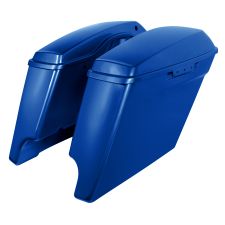 Superior Blue dual cut stretched saddlebags for Harley-Davidson®