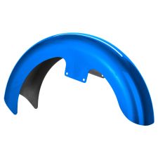 bonneville blue 19" Wrapped Front Fender for Harley® Touring from hogworkz front angle