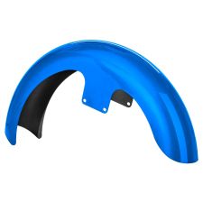 Bonneville Blue 21 inch Wrapped Front Fender for Harley® Touring motorcycles from HOGWORKZ® front
