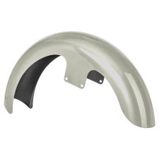 White Sand Pearl 21 Wrapped Front Fender for Harley Touring from hogworkz front view