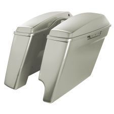 Birch White 2-Into-1 Extended 4" Stretched Saddlebags for Harley® Touring from HOGWORKZ