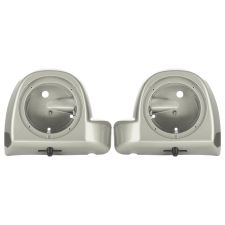 White Sand Pearl Lower Vented Fairing Speaker Pod Mounts rushmore style for Harley Touring motorcycle from HOGWORKZ pair