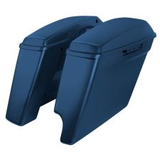 Bright Billiard Blue 2-Into-1 Extended 4" Stretched Saddlebags for Harley® Touring from HOGWORKZ®