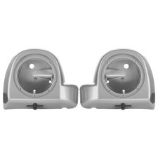 Brilliant Silver Pearl Lower Vented Fairing Speaker Pod Mounts rushmore style for Harley Touring motorcycle from HOGWORKZ pair