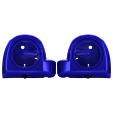 Candy Cobalt Blue Lower Vented Fairing Speaker Pod Mounts rushmore style for Harley® Touring motorcycles from HOGWORKZ®