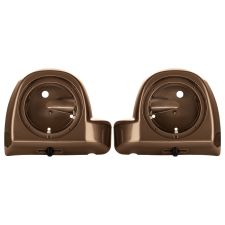 Canyon Brown Lower Vented Fairing Speaker Pod Mounts rushmore style for Harley® Touring motorcycles from HOGWORKZ®