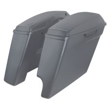 Industrial Gray 2-Into-1 Extended 4" Stretched Saddlebags for Harley® Touring from Hogworkz 