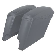 Charcoal Denim Harley Touring Stretched Saddlebags from HOGWORKZ angle