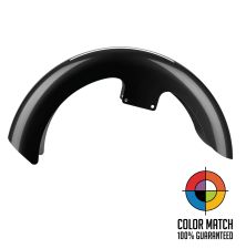 Color match 19 inch Wrapped Front Fender for Harley® Touring motorcycles from hogworkz side