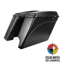 Color Match 2-Into-1 Extended 4" Stretched Saddlebags for Harley® '94-'13 Touring from HOGWORKZ