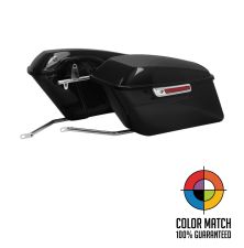 Color Match Harley® Softail Standard Saddlebag Conversion Kit w/ Chrome Hardware from HOGWORKZ