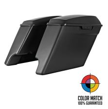 Color Matched 4" Dual Cut Stretched Saddlebags for Harley® Touring from HOGWORKZ