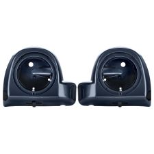 Cosmic Blue Pearl Lower Vented Fairing Speaker Pod Mounts rushmore style for Harley Touring motorcycle from HOGWORKZ pair