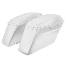 Crushed Ice Pearl Harley Touring Standard Saddlebags from HOGWORKZ angle