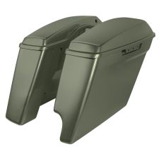 Deadwood Green 2-Into-1 Extended Stretched Saddlebags Harley Touring from hogworkz angleDeadwood Green 2-Into-1 Extended Stretched Saddlebags Harley Touring from hogworkz back viewDeadwood Green 2-Into-1 Extended Stretched Saddlebags Harley Touring from h