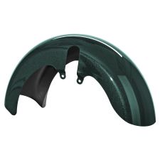 Deep Jade Pearl 18 Wide Fat Tire Front Fender for Harley® Touring motorcycles from HOGWORKZ® front