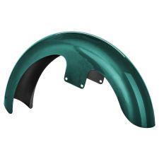Deep Jade Pearl 21 inch Wrapped Front Fender for Harley® Touring motorcycles from HOGWORKZ® front