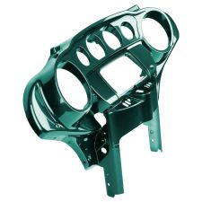 Deep Jade Pearl Front Inner Speedometer Cowl Fairing for Harley Touring from HOGWORKZ angle