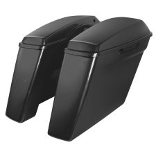 Unpainted Dual Blocked Extended 4" Stretched Saddlebags for Harley® Touring
