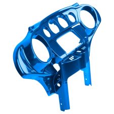 Electric Blue Front Inner Speedometer Cowl Fairing for Harley Touring from HOGWORKZ angle